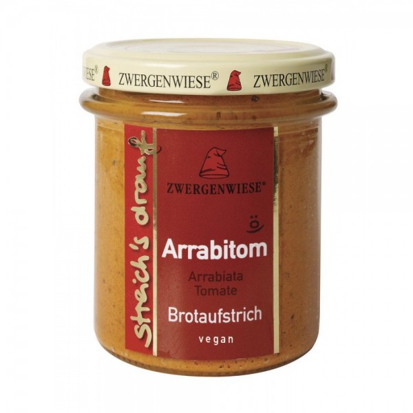 Crema tartinabila vegetala Arrabitom cu arrabiata si tomate fara gluten bio Zwergenwiese